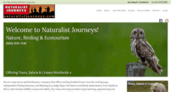 Desktop Screenshot of naturalistjourneys.com