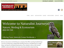 Tablet Screenshot of naturalistjourneys.com